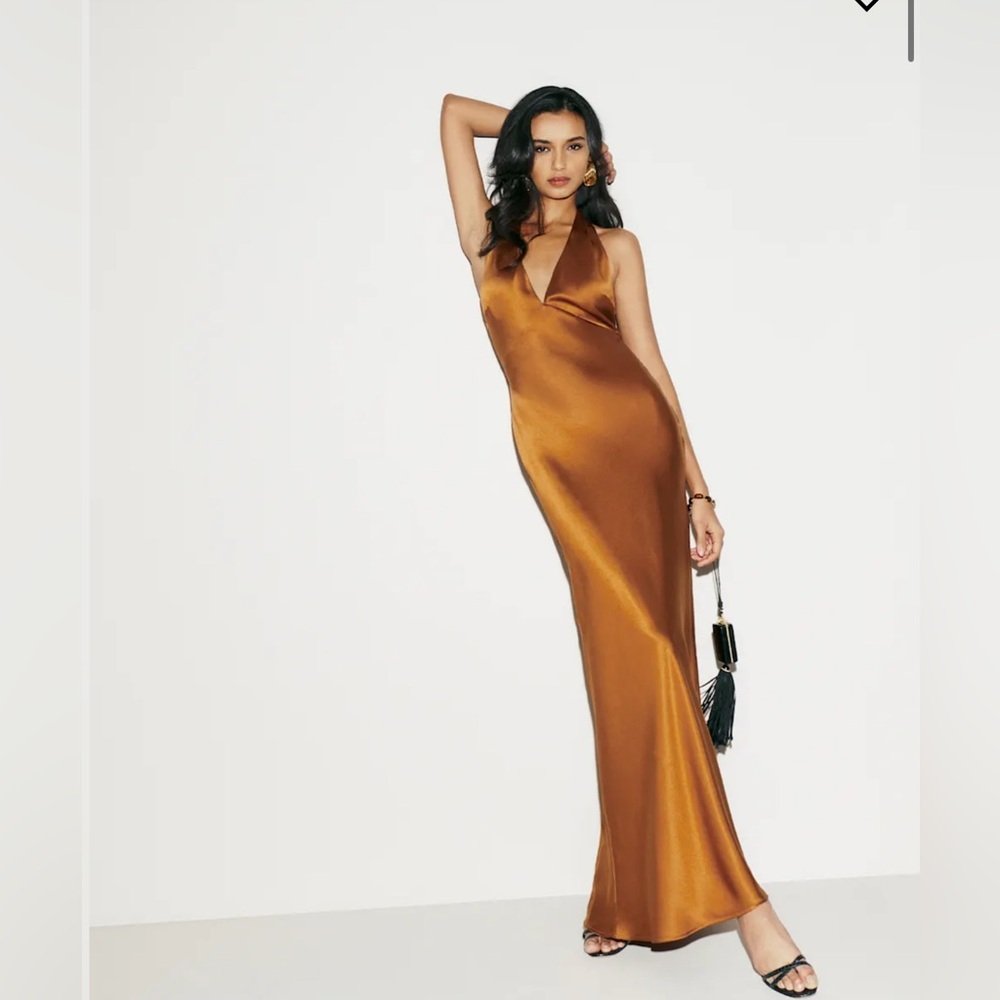Reformation Daniela Silk Dress - SEA GLASS